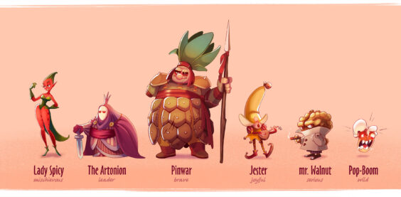 character design - line up