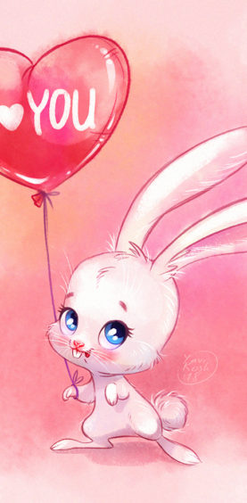 cute little bunny for valentine's day